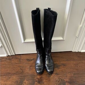 Vaneli Gideon Black Knee-High Leather Boots